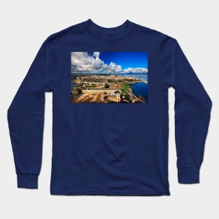 Corfu Old Town Panorama Long Sleeve T-Shirt